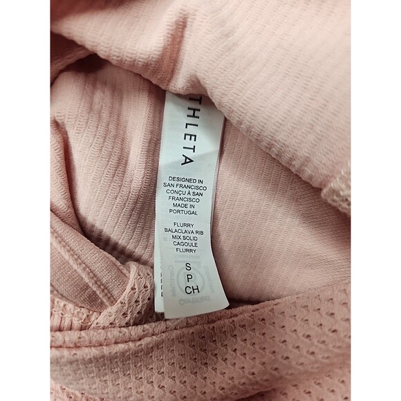 Athleta women's Light Pink  long-sleeved hoodie pullover top Sz S - Picture 9 of 10